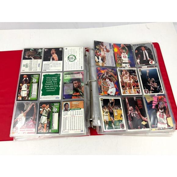 VTG NBA Hoops Basketball Collectors Album 225+ Cards 1990s - Picture 11 of 13